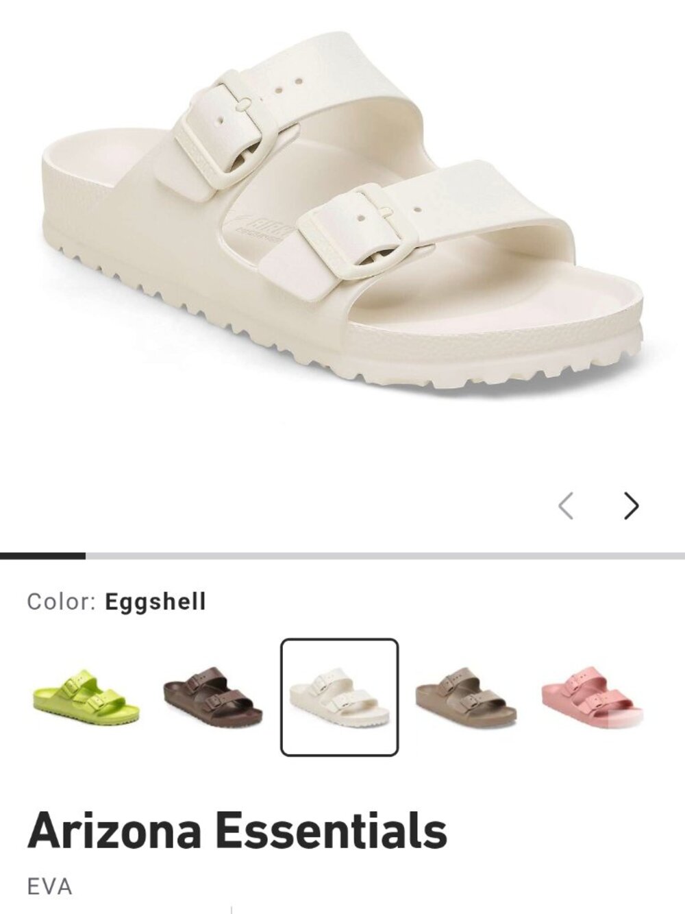 Birkenstock White Arizona EVA Sandals size 39